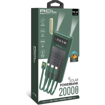 ACLPw-60 Led Fenerli 20.000 Mah Taşınabilir Şarj Aleti