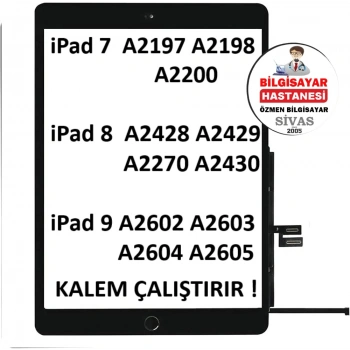 Apple iPad 8.Nesil A2270 A2428 A2429 A2430 Dokunmatik Tuşlu Siyah Orjinal
