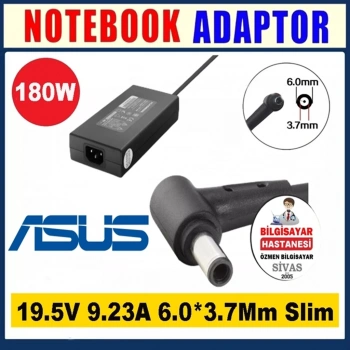 Asus Notebook Adaptörü 19.5V 9.23A 6.0*3.7Mm 180W Slim (Hadron Hd8897)
