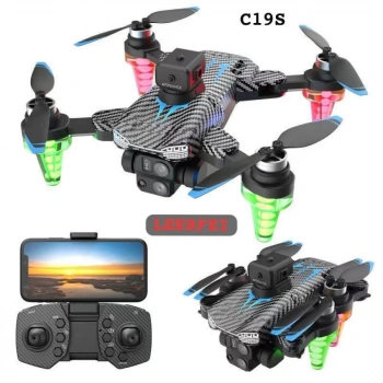 C19S Drone 360 Derece Engel Kaçınma Karbon Fiber Drone Wifili 1080P Çözünürlüklü