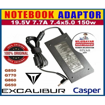 Casper Excalibur Orjinal 19.5V 7.7A 150w G850 G770 G860 G650 Chicony Adaptör Şarj Aleti