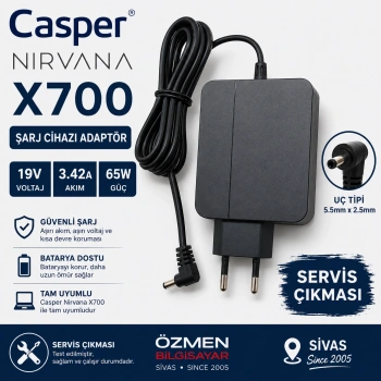 Casper Nirvana X700 Şarj Cihazı Adaptör Orjinal 19v 3,42a 65w