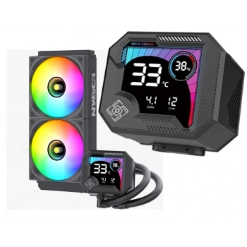 DARYUN Buzz-V2 240MM Siyah Argb Yeni Nesil ISI Göstergeli Yüksek Performanslı Sıvı Soğutma