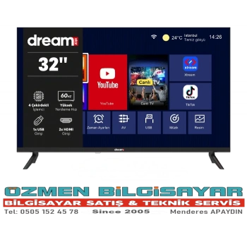 DREAMSTAR 32” (82cm Ekran) Uydu Alıcılı Led TV