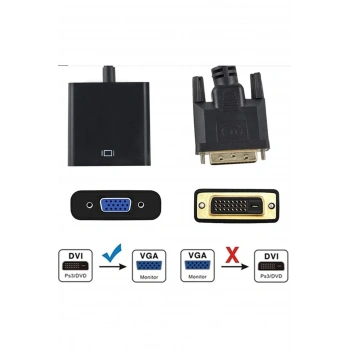 Dvı - D (24+1) To Vga Aktif Dönüştürücü Kablo (Dvı-D Erkek - Vga Dişi)