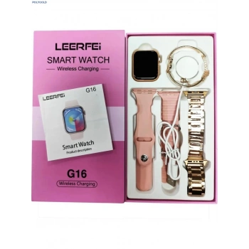 G16 Mini Amoled 3 Kordonlu Bileklik Hediyeli 38mm Akıllı Saat