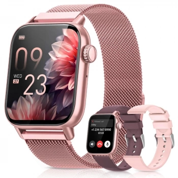 G39 Bayan Akıllı Saat 3 Kordonlu Küpe Yüzük Bileklik Hediyeli