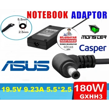 GXHH3 NOTEBOOK ADAPTÖR 19.5V 9.23A 180W 5.5*2.5 MONSTER ASUS CASPER