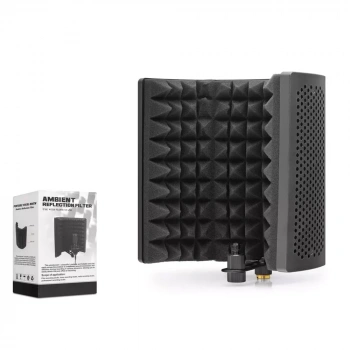 Hadron G1 Mikrofon İzole Paneli - Vokal ve Podcast İçin Ses Yansıma Önleyici Kalkan