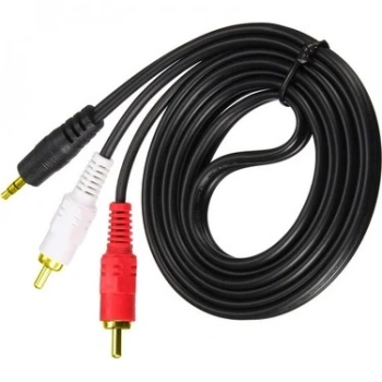 Hadron Hdx1024 3.5Mm To 2Rca Kablo 2Line Gold 1.5M Siyah