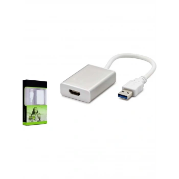 HADRON HDX1287 USB3.0 (M) TO HDMI (F) ADAPTÖR 1920x1080P 50/60 HZ SILVER