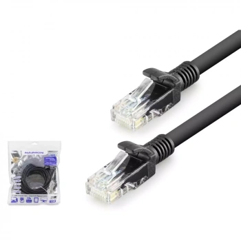 HADRON HDX5073 Cat6 Ethernet Patch Kablosu 1 Gbps 250 MHz 10 m - Siyah