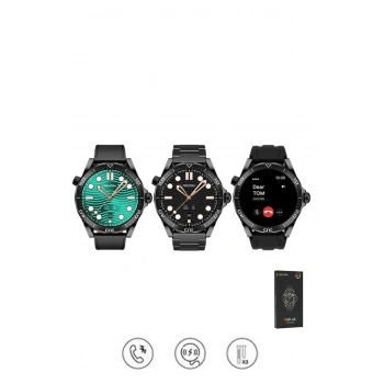 HainoTeko RW-48 Klasik Erkek Akıllı Saati 3 Kordonlu Amoled Ekranlı