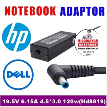 Hd8819 Notebook Adaptörü 19.5V 6.15A 4.5*3.0 120w Hp-Dell