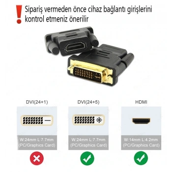 HDMI Dişi To Dvı-I (24+5) Erkek Dönüştürücü Adaptör