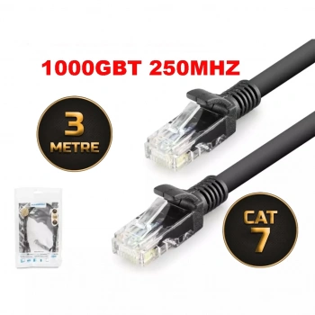 HDX5092 CAT7 KABLO 1000GBT 250MHZ 3M SİYAH
