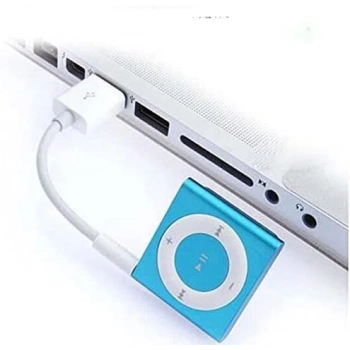 iPod Shuffle 3. 4. 5. Nesil Uyumlu USB Data Şarj Kablosu, Beyaz