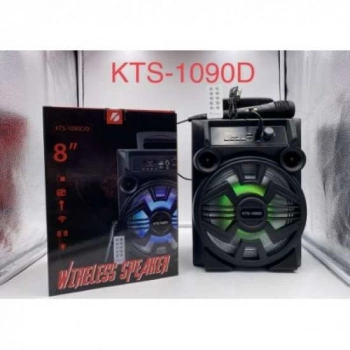 KTS-1090D MİKROFONLU LEDLİ BULUTUT SPEAKER USB-TF-FM