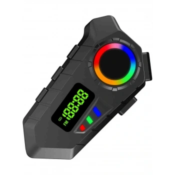 LEERFEİ Y30A Motosiklet Interkom Kask Kulaklığı Bluetooth IP65 Su Geçirmez Fm Radyo Rgb Işıklı