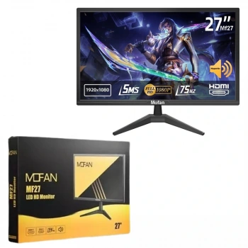 Mofan Mf27 27 Led Full Hd Monitör Hoparlör Hdmi + Vga 75Hz 1920x1080 Siyah