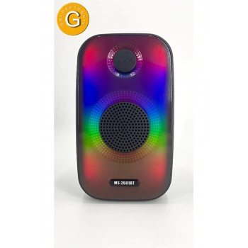 ms-2601bt Işıklı Kablosuz Hoparlör Fm/usb/sd Kart Taşınabilir Bluetooth Hoparlör