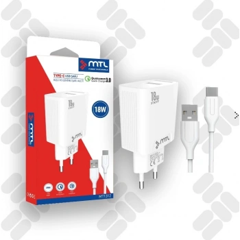 MT1312 QC 3.0 18W HIZLI TYPE C USB EV SARJ CIHAZI