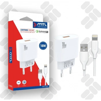 MT1325 QC 3.0 18W HIZLI LIGHTNING USB EV SARJ CIHAZI