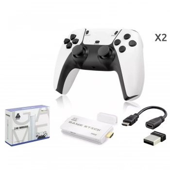 Nodar Nd764 Çift Kollu Retro Game Konsol HDMI 64GB Destekli 2.4G Kablosuz Oyun Konsolu Beyaz