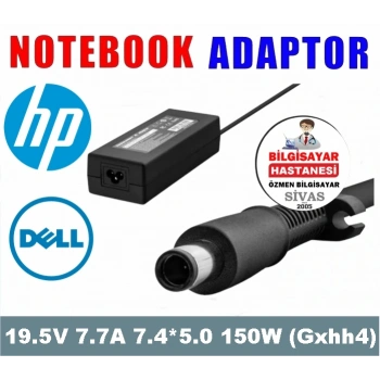 Notebook Adaptörü 19.5V 7.7A 7.4*5.0 150W Hp (Gxhh4)