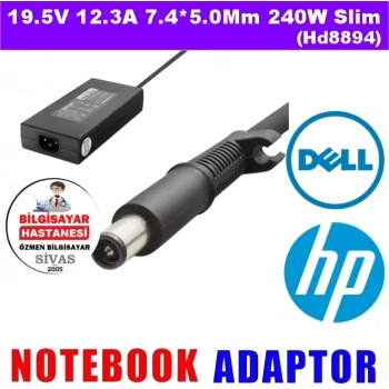 Notebook Adaptörü 19.5V 12.3A 7.4*5.0Mm 240W Slim Hp (Hd8894)