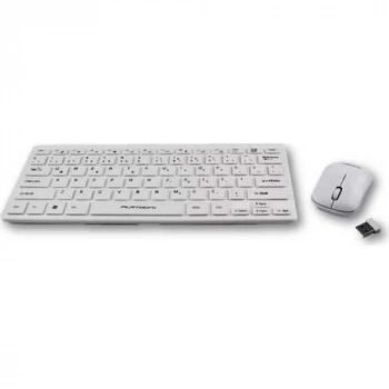 Platoon Pl-395 Beyaz Renk Kaliteli Mini Kablosuz Klavye Mouse Set