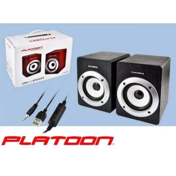 PLATOON PL-4022 AHŞAP KASA USB PC SPEAKER 1+1