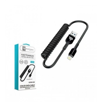 PLATOON PL-8825 SPRALLİ LIGHTNING ŞARJ KABLOSU