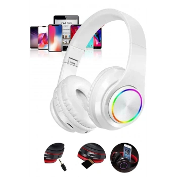 Polygold B39 Kablosuz Bluetooth Kulaklık- Led Işıklı Kulaküstü Kulaklık-her Telefona Uyumlu