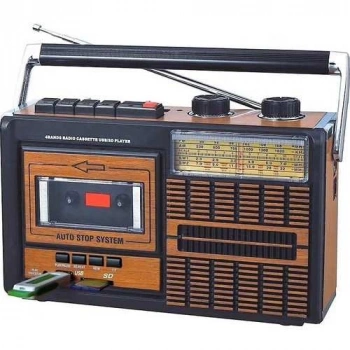 Polygold-Nostaljik Radyo Müzik Kutusu Şarjlı Bluetooth USB SD MP3 Pg 4410