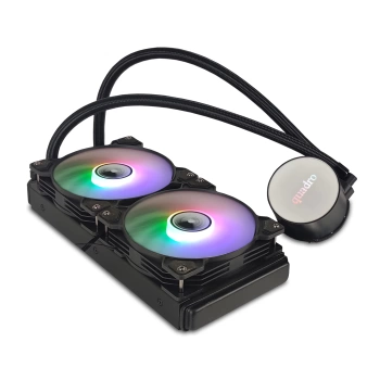 QUADRO QWCR-240B 240MM 2x12CM ARGB FAN INTEL UYUMLU SIVI SOGUTUCU SIYAH