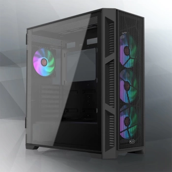 RAIJINTEK USB3.0 4x12CM ARGB FAN TEMPERLI CAM ATX SIYAH KASA (RJ-0R20B00226)