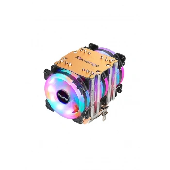 Revenge Cold Frost 603 Kule Tipi 3 Fanlı Rainbow Gaming İşlemci Fanı 6 Bakır Kanallı Cpu Fan