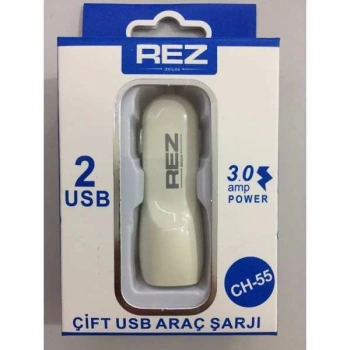 REZ CH-55 3.1A ÇİFT GİRİŞLİ ARAÇ ÇAKMALIK ŞARJ CİHAZI