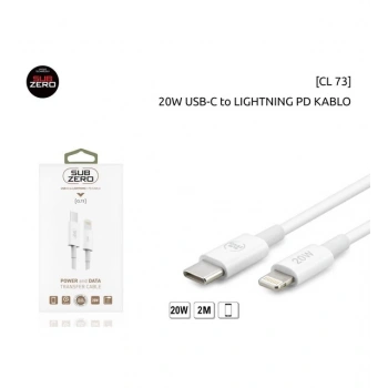 Subzero Apple iPhone 2 Metre Hızlı Şarj Kablosu Type C - Ligtning Pd 20W 2 Metre
