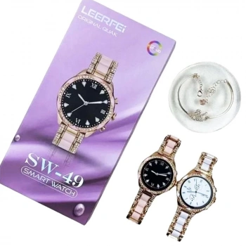 SW 49 Premium Bayan Saati Akıllı Saat IOS Android Destekli 3 Kordonlu