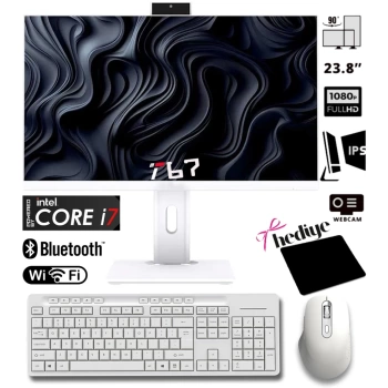 T67 i7-6700 16GB RAM 512GB SSD 8 ÇEKİRDEK 24 Pivot Webcam Bluetooth - WiFi All in One Bilgisayar
