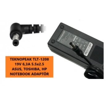 Teknopeak Tlt-1208 Notebook Adaptörü 120w 5.5mm 2.5mm 19v 6.3a16