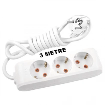 Topraklı 3lü 3 m Grup Priz