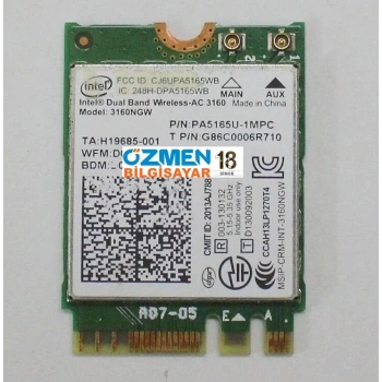 Toshıba Qosmıo X70-B-117 Orijinal Wireless Kart İntel Ac3160 V000350520 5G