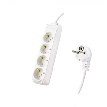 Uzatma Kablosu Topraklı 4 Priz 2M Beyaz