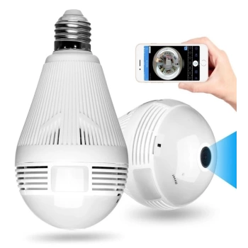 V9-V380 VR E27 DUY GİRİŞLİ LED AMPUL HD WİFİ İP KAMERA