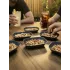 14 cm Quadratische Bootplatte | Snack, Meze, Frühstückssnack Anthrazit