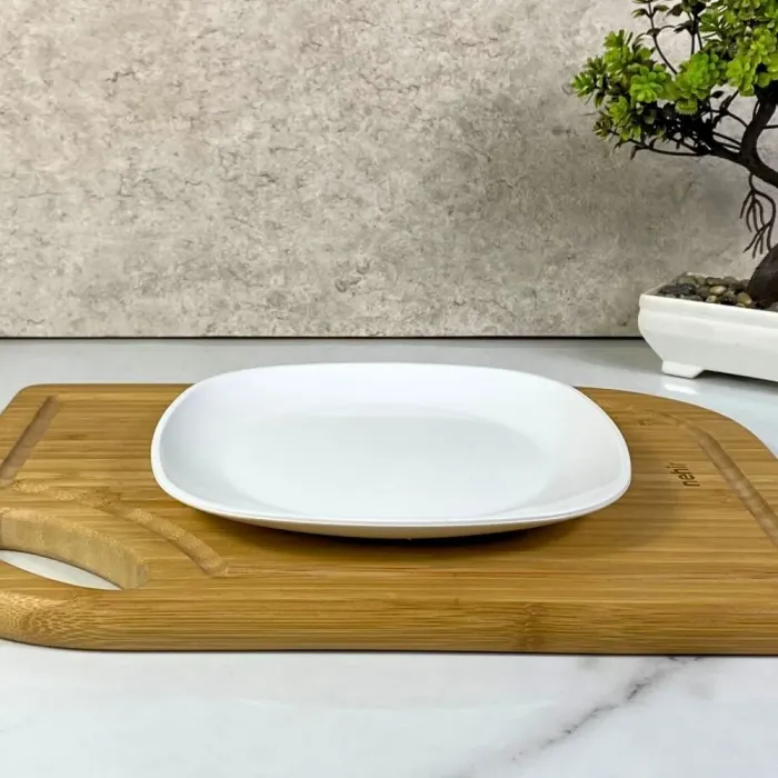 18cm Oval Square Serving Plate Polycarbonate, Dessert Plate
