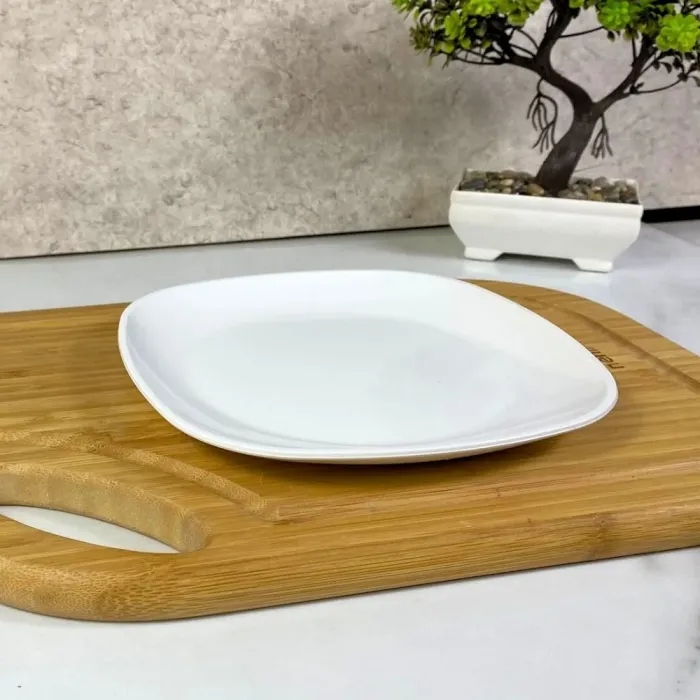 18cm Oval Square Serving Plate Polycarbonate, Dessert Plate